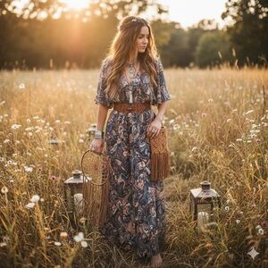 Guess by Marciano Guess Paisley Flutter Sleeve Maxi
Dress size Med